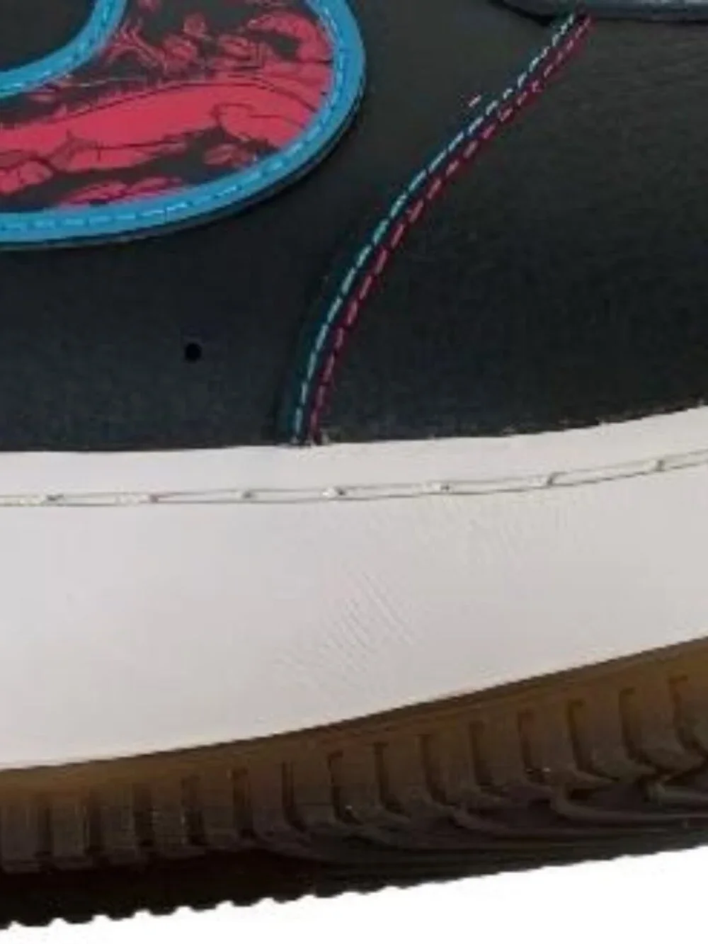 PRISTINE NIKE AIR FORCE 1 DD9183-001 MIAMI NIGHTS BLACK TEAL/RED MEN'S SIZE 9.5M